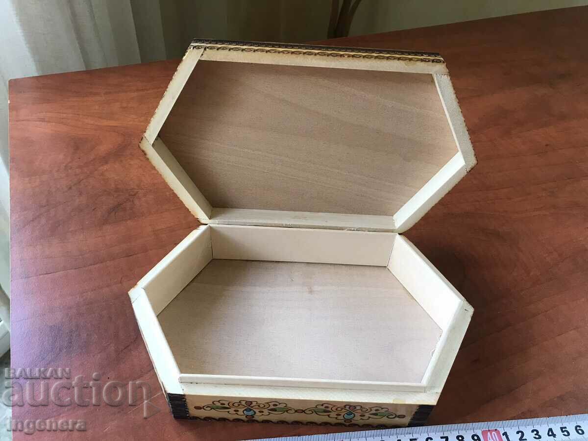 Auction  BOX WOOD PYROGRAPH DRAWING ANTIQUE FROM SOCA MOSTRA