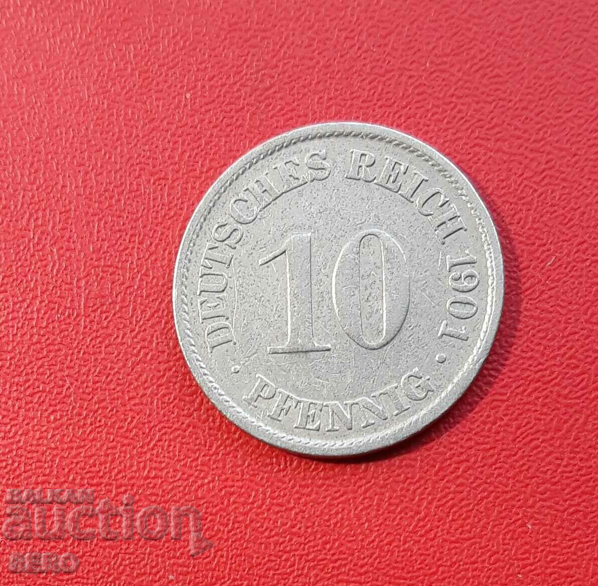 Γερμανία-10 pfennig 1901 A-Berlin