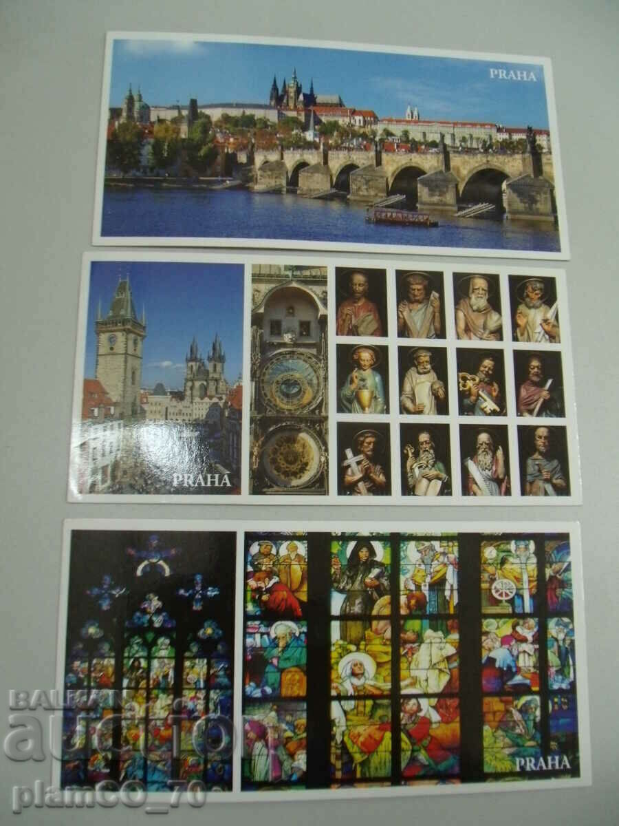 No.*7581 three old cards - Prague - size 21 / 10.5 cm - 5 No.*7581 three old cards - Prague - size 21 / 10.5 cm - 5