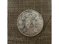 5 франка 1870 Леополд II сребро