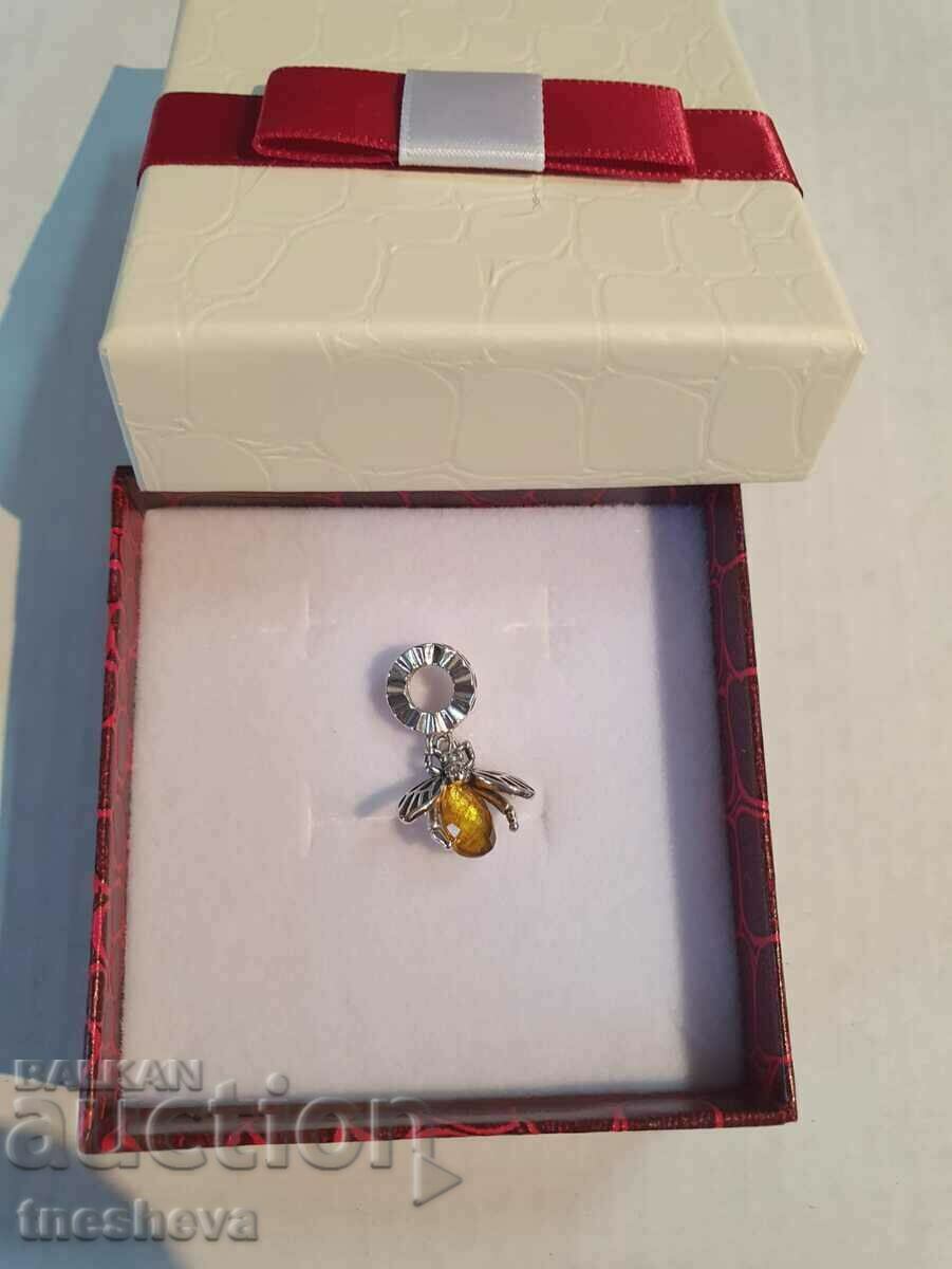 Silver Braid - Beautiful pendant for a bracelet or necklace! - 6 Silver Braid - Beautiful pendant for a bracelet or necklace! - 6