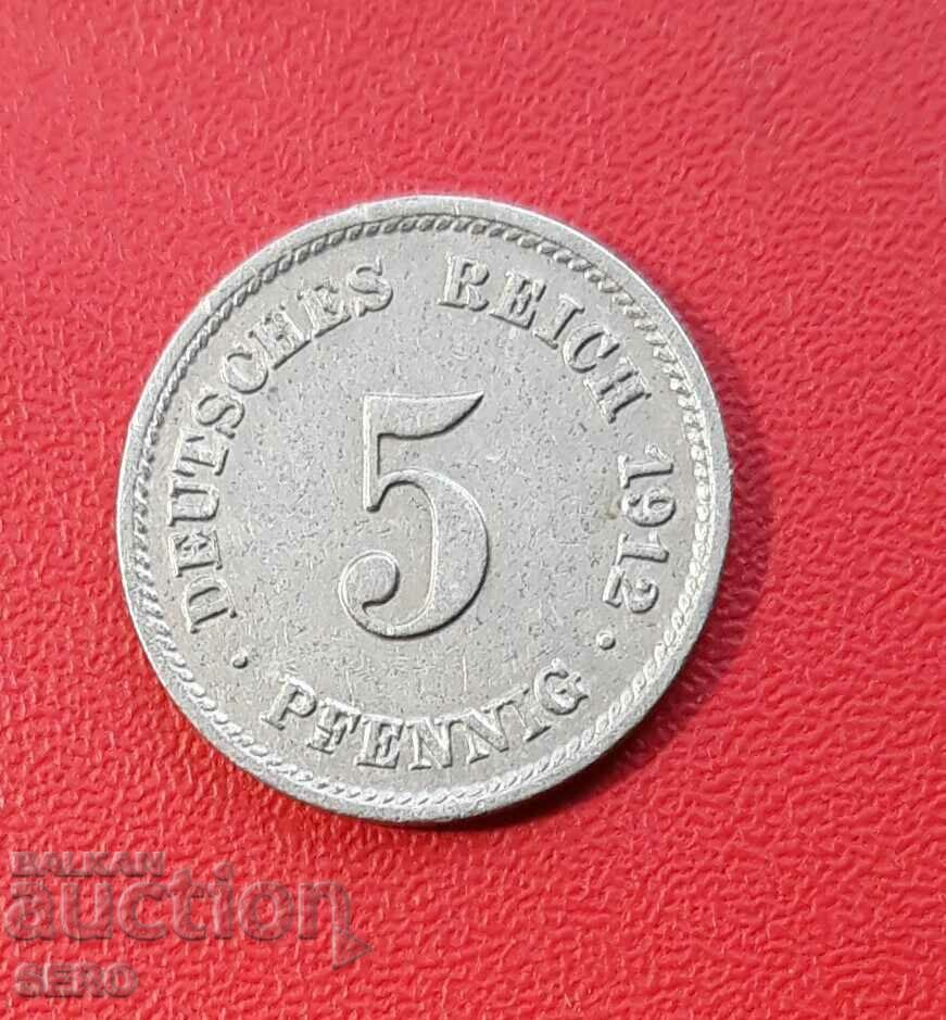 Germania-5 Pfennig 1912 E-Multenhüten