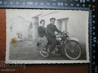 OLD PHOTO MOTORCYCLE FAMILY
