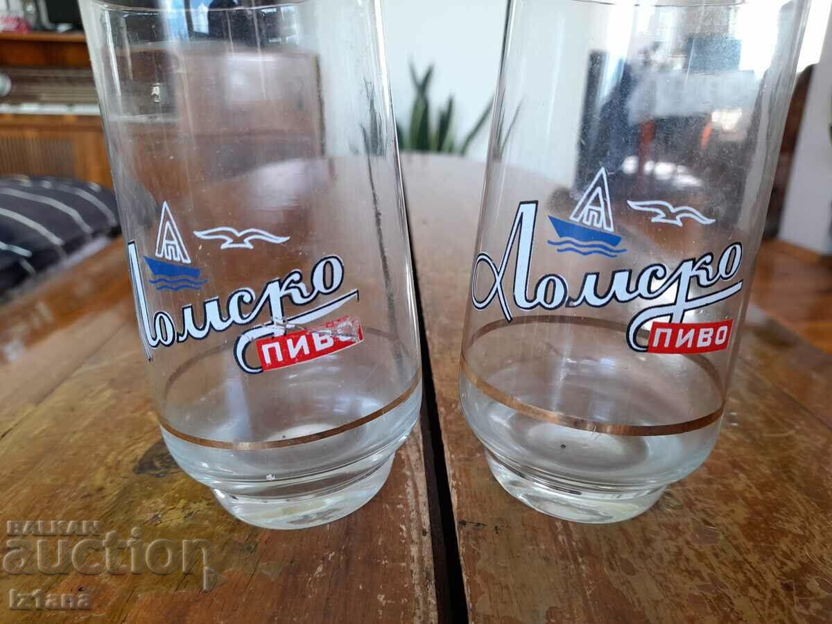 Old cup, glasses of Lomsko beer with price 27.00 BGN | € 13.80