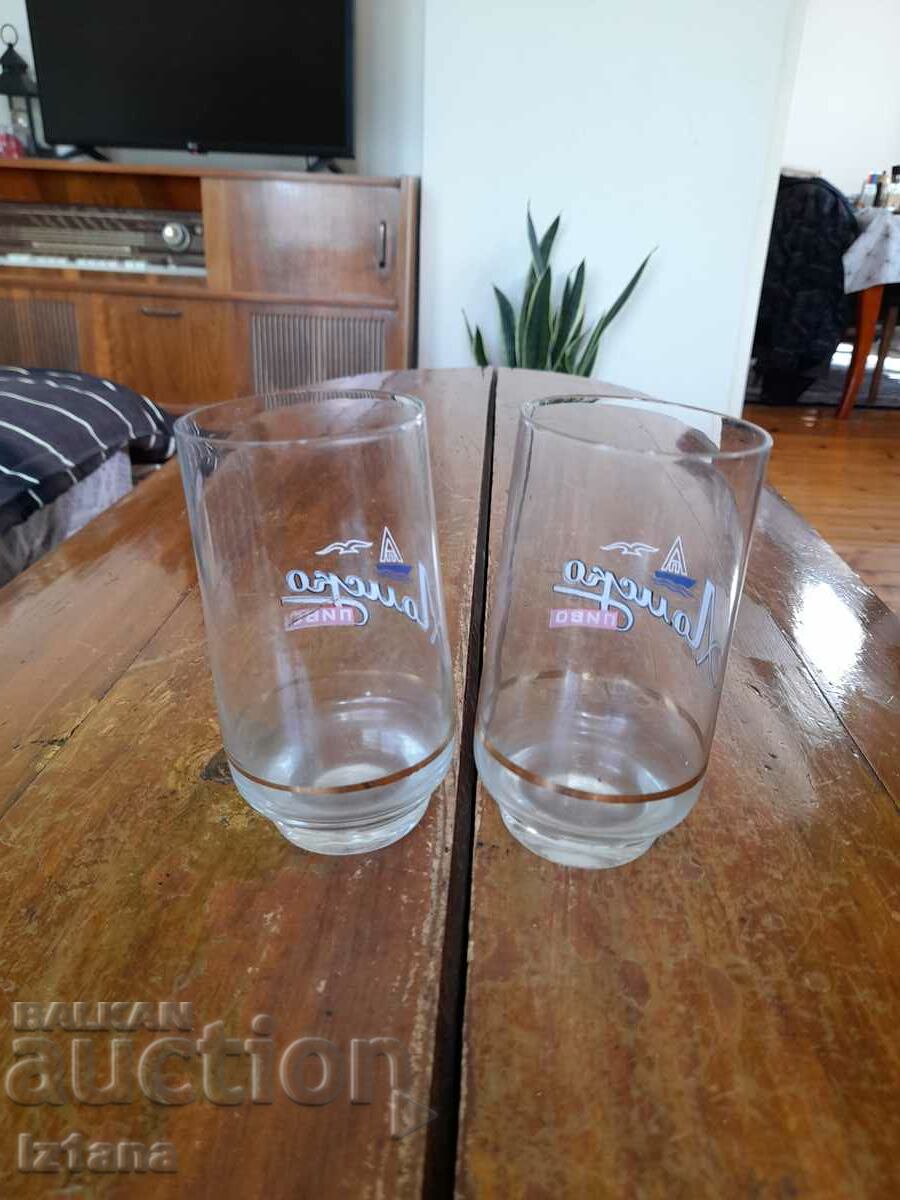 Auction  Old cup, glasses of Lomsko beer
