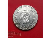 Noile Hebride franceze-100 de franci 1966-argint și rar