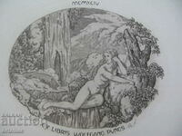 Danae Graphics Engraving Bookplate Erotic original