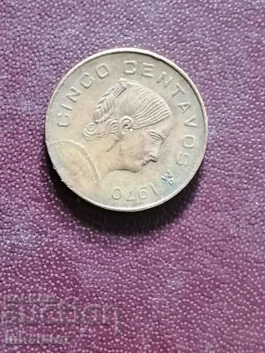 1970 5 centavos Μεξικό