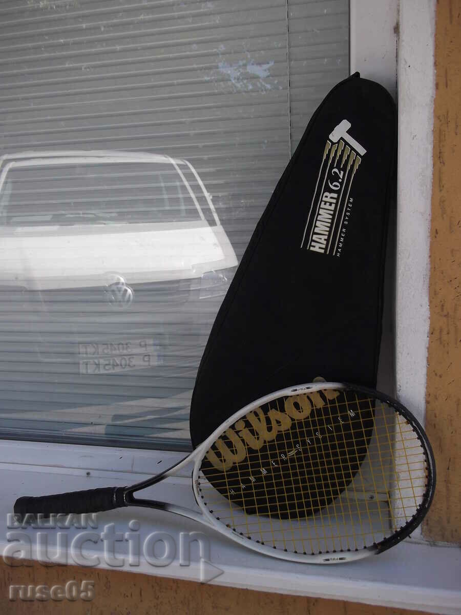 "Wilson" racquet with case for tennis court