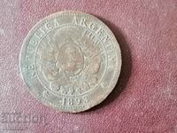 1893 2 centavos Argentina