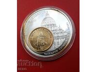 Vatican-medalie cu moneda 50 lire 2000-rar