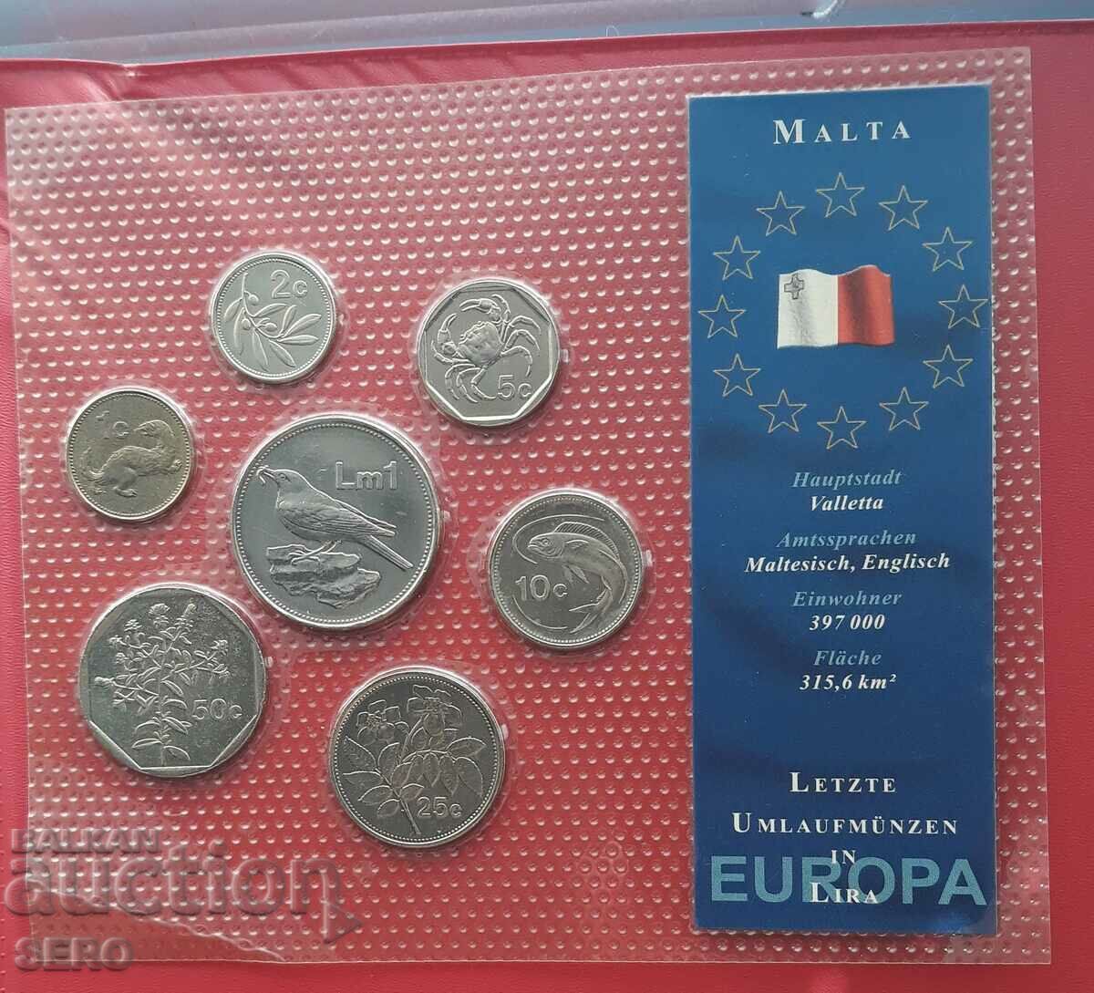 Malta-SET of 7 coins 1998-2004