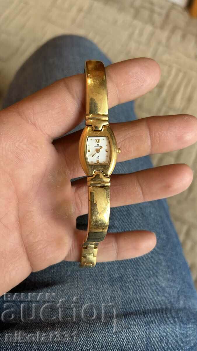 Uimitor ceas cortebert placat cu aur pentru femei