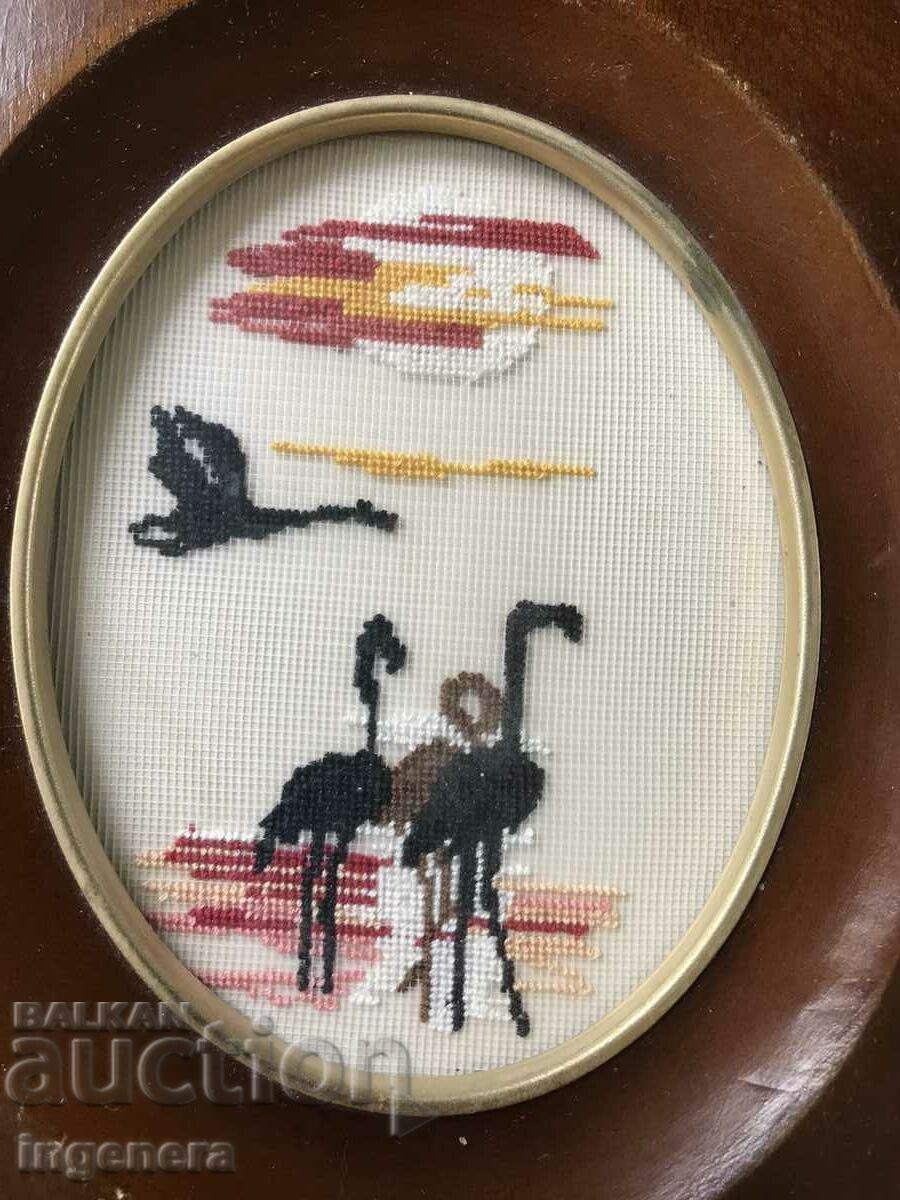 TAPESTRY SEWED PANEL WOODEN FRAME ANTIQUE with price 18.00 BGN | € 9.20 TAPESTRY SEWED PANEL WOODEN FRAME ANTIQUE with price 18.00 BGN | € 9.20