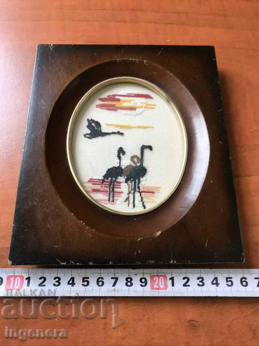 TAPESTRY SEWED PANEL WOODEN FRAME ANTIQUE - 6 TAPESTRY SEWED PANEL WOODEN FRAME ANTIQUE - 6