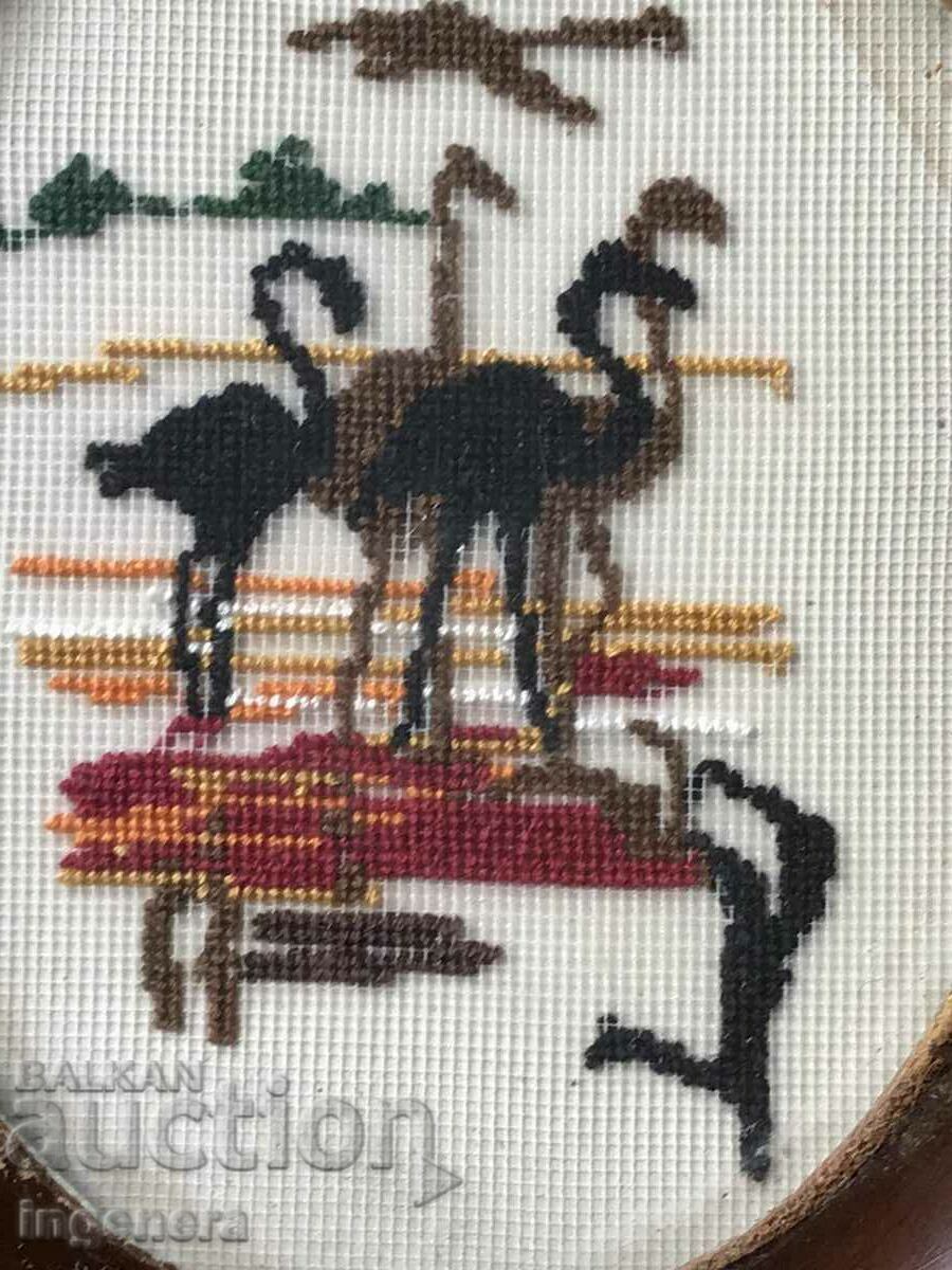 TAPESTRY SEWED PANEL WOODEN FRAME ANTIQUE with price 18.00 BGN | € 9.20 TAPESTRY SEWED PANEL WOODEN FRAME ANTIQUE with price 18.00 BGN | € 9.20