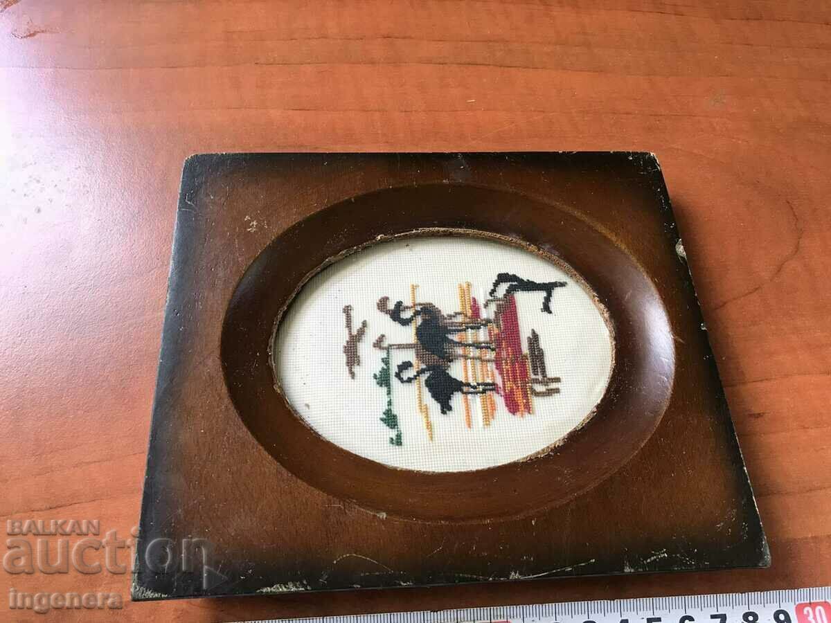 Auction TAPESTRY SEWED PANEL WOODEN FRAME ANTIQUE Auction TAPESTRY SEWED PANEL WOODEN FRAME ANTIQUE