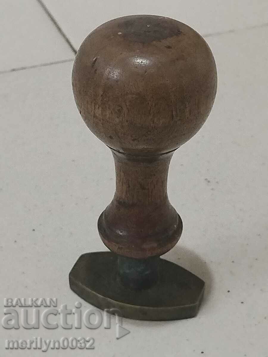 Auction Old bronze seal Gabrovo monogram, Kingdom of Bulgaria Auction Old bronze seal Gabrovo monogram, Kingdom of Bulgaria