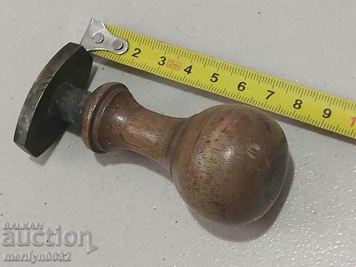 Παλιά χάλκινη σφραγίδα Gabrovo μονόγραμμα, Βασίλειο της Βουλγαρίας - 5