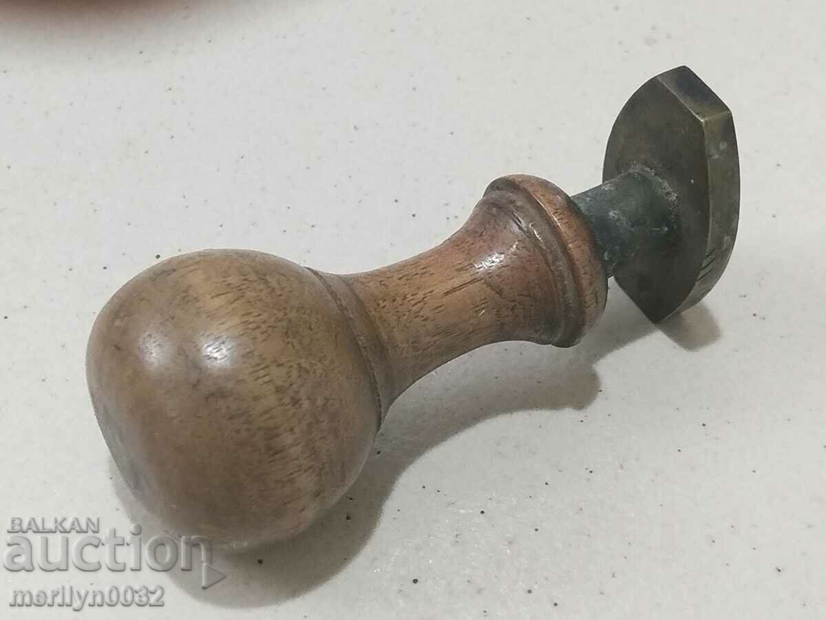 Παλιά χάλκινη σφραγίδα Gabrovo μονόγραμμα, Βασίλειο της Βουλγαρίας - 6