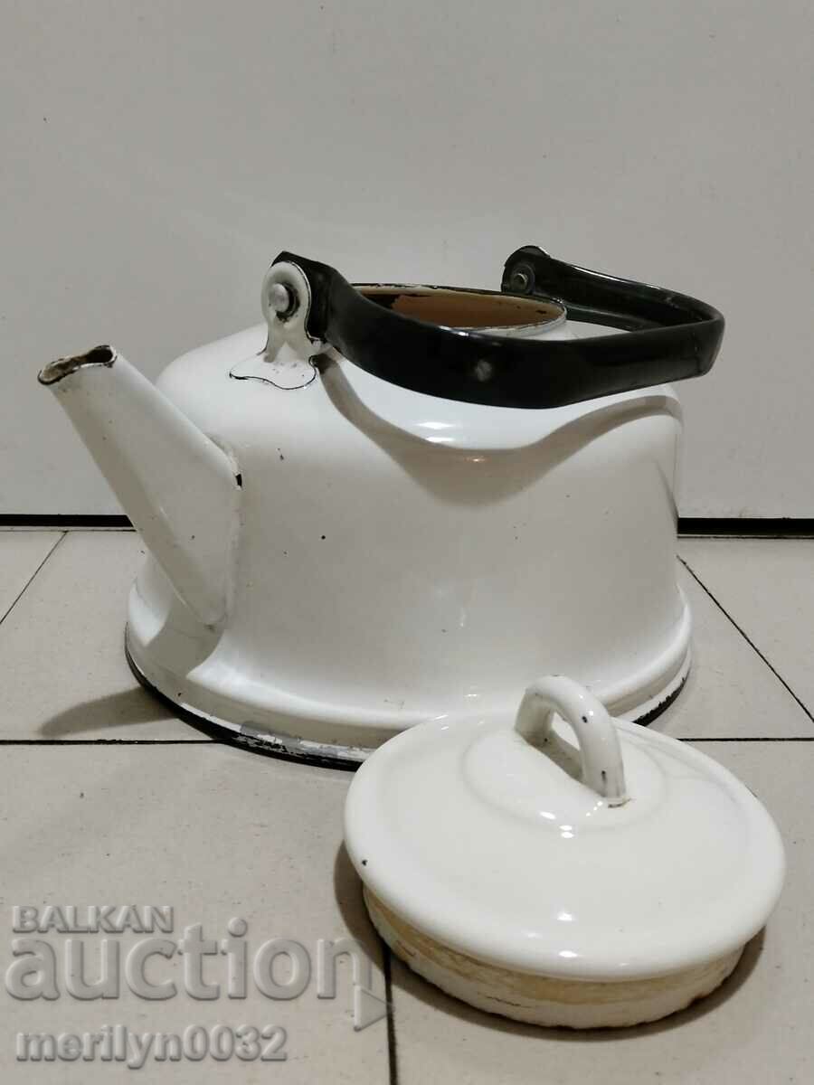 Auction Old enameled teapot, coffee pot, jug Auction Old enameled teapot, coffee pot, jug