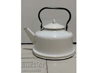 Old enameled teapot, coffee pot, jug