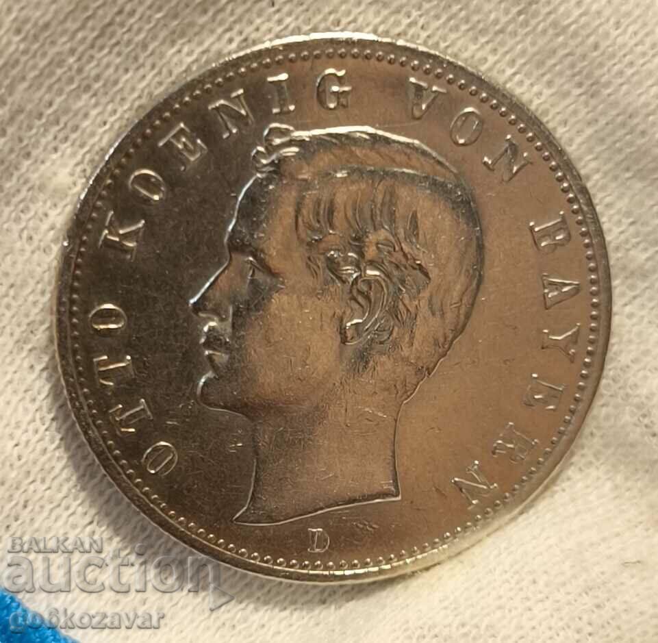 Германия Бавария 2,марки 1907г Сребро!