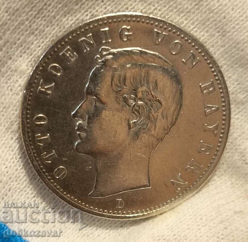 Germania Bavaria 2, timbre 1907 Argint!