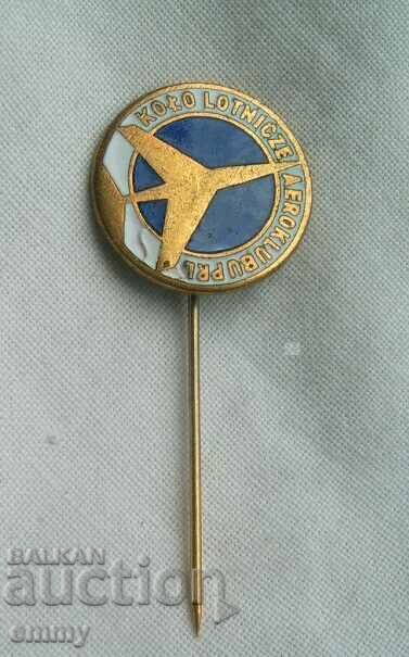 Insigna Polonia - aeroclub/club de aviație kolo ławyenze PRL cu preț 5.00 BGN | € 2.56 Insigna Polonia - aeroclub/club de aviație kolo ławyenze PRL cu preț 5.00 BGN | € 2.56