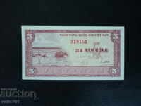 SOUTH VIETNAM 5 DONG 1955 NEW UNC