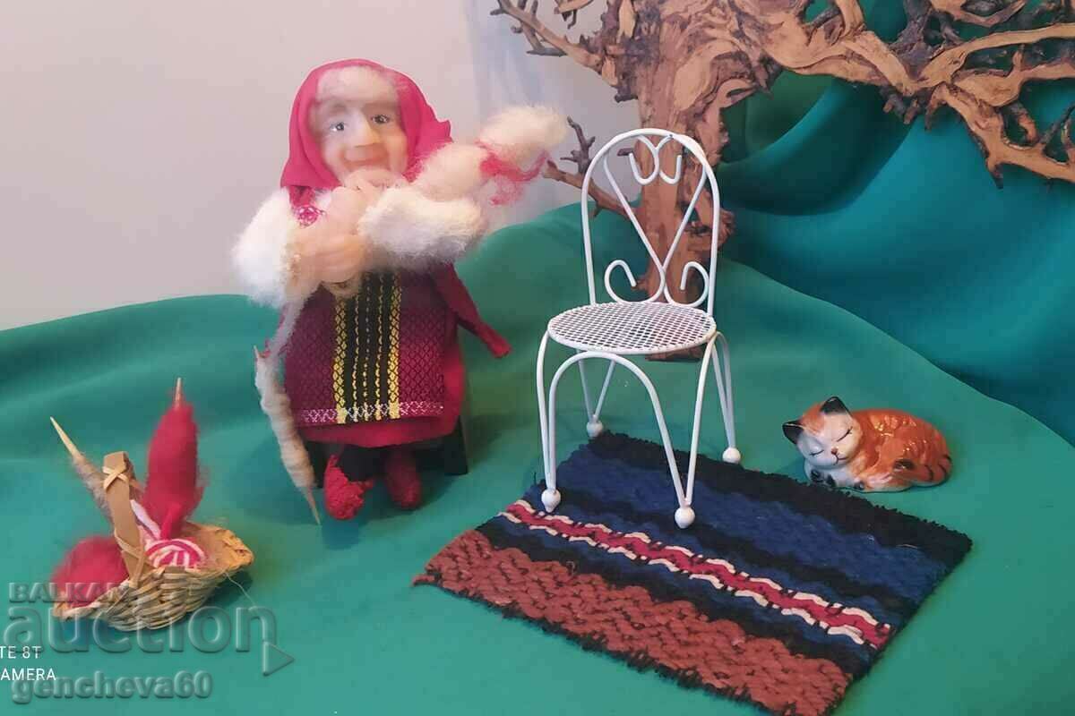 Delivery of Handmade grandmother doll, porcelain cat