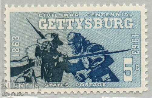 1963 USA. 100th anniversary of the Civil War-Battle of Gettysburg