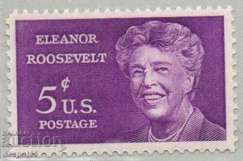 1963. SUA. Eleanor Roosevelt.