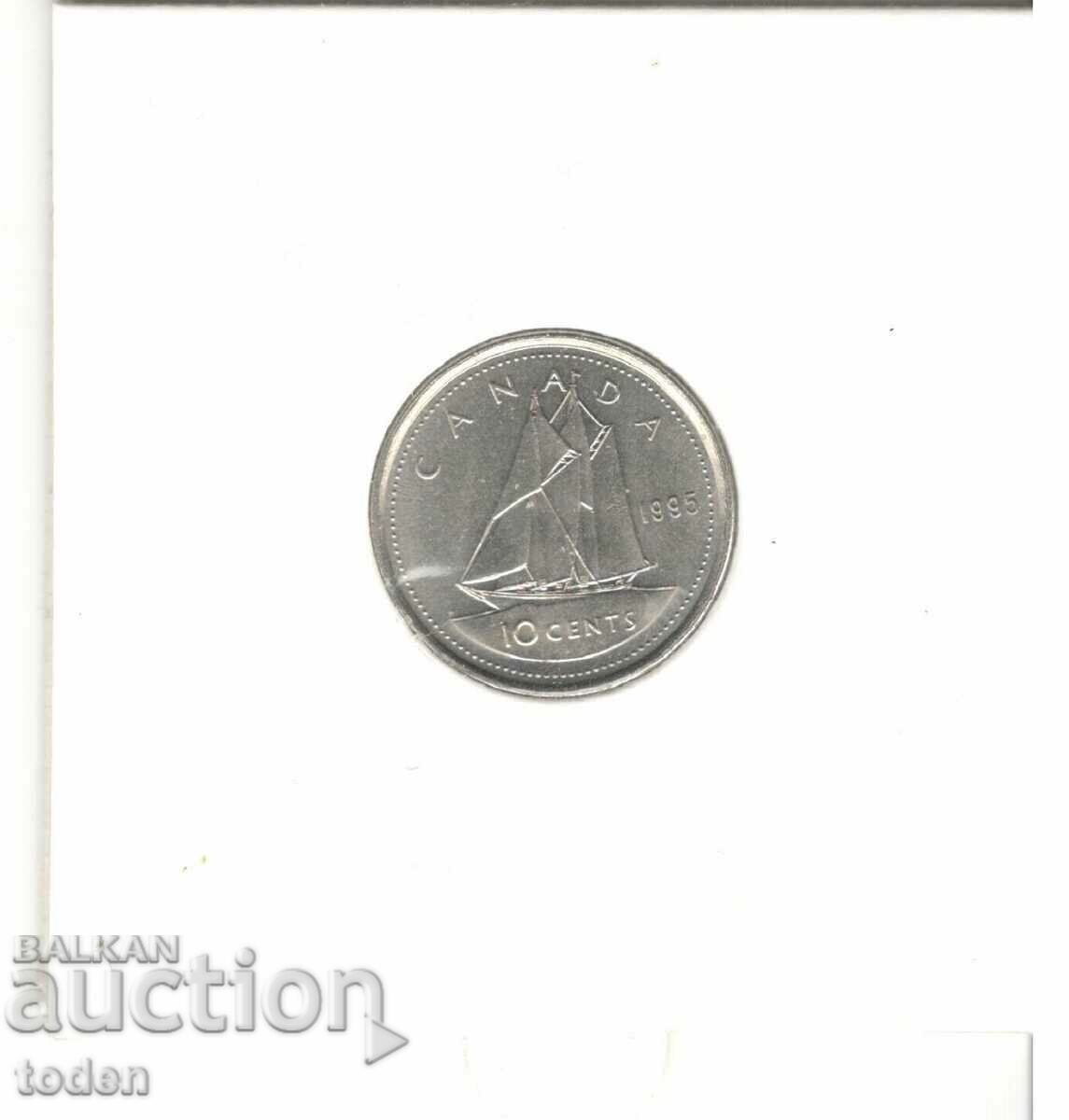 Auction Canada-10 Cents-1995-KM# 183-Elizabeth II 3rd portrait Auction Canada-10 Cents-1995-KM# 183-Elizabeth II 3rd portrait