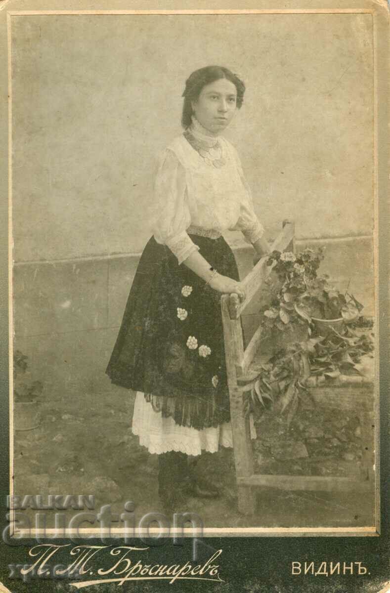 СТАРА ФОТОГРАФИЯ - КАРТОН - П.БРЪСНАРЕВ - ВИДИН - 1592