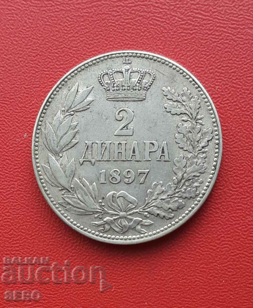 Сърбия-2 динара 1897