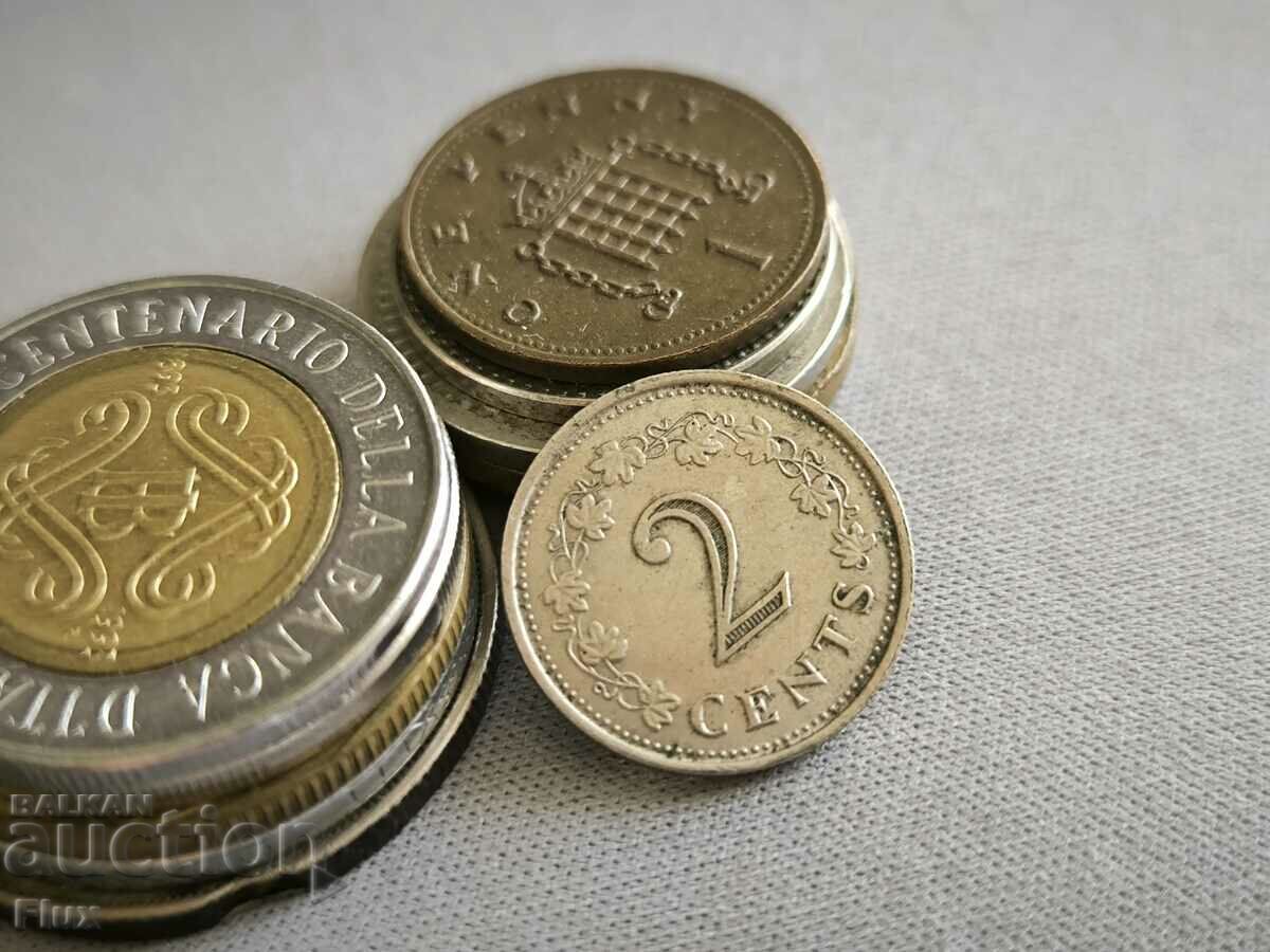 Монета - Малта - 2 цента | 1972г.