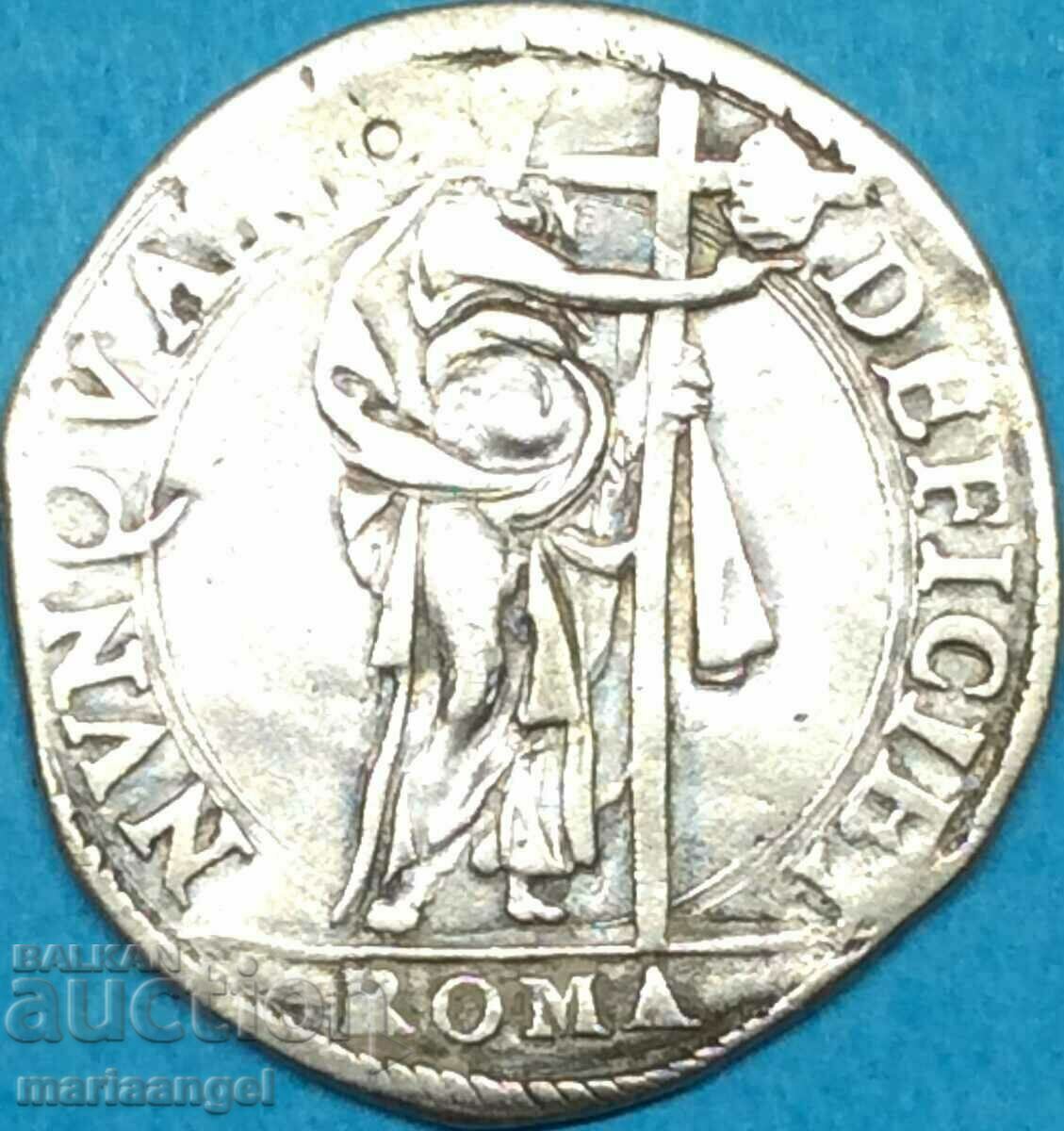 Teston Vaticana Sixtus V ROME 9.21g silver RARE