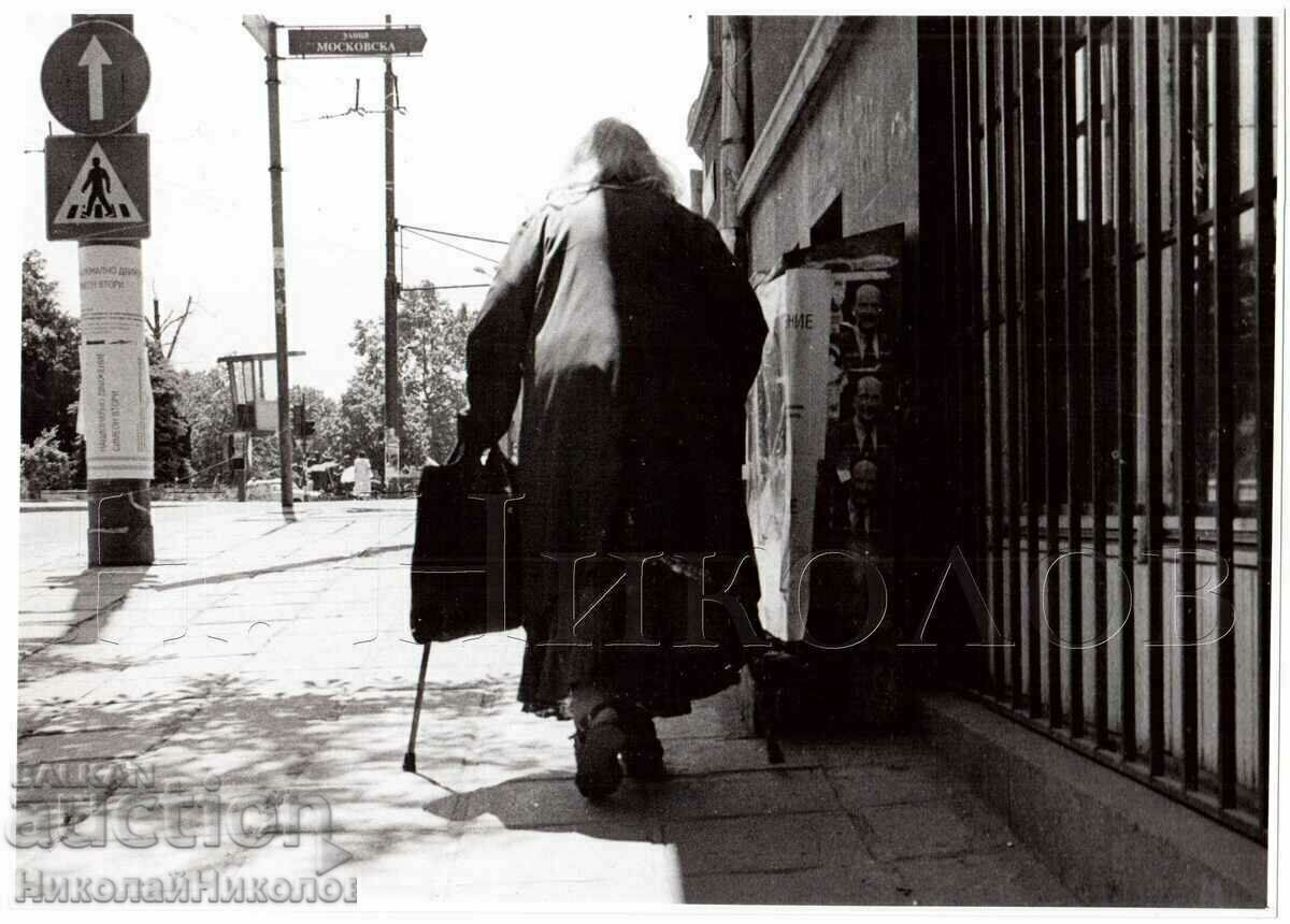 OLD PHOTO STREET VIEW SIZE ~ 23.5 x 17 cm DEFECT G860 OLD PHOTO STREET VIEW SIZE ~ 23.5 x 17 cm DEFECT G860