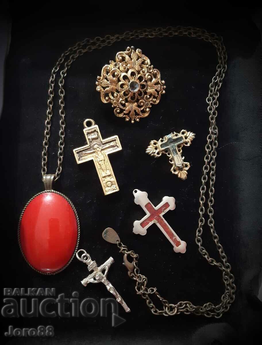 Παλιά κοσμήματα, σταυρός, κοσμήματα, καρφίτσα
