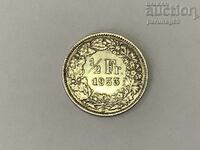 Elveția 1/2 Franc 1953 Argint 0,835