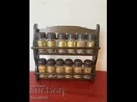 Beautiful wooden spice wall rack!!!