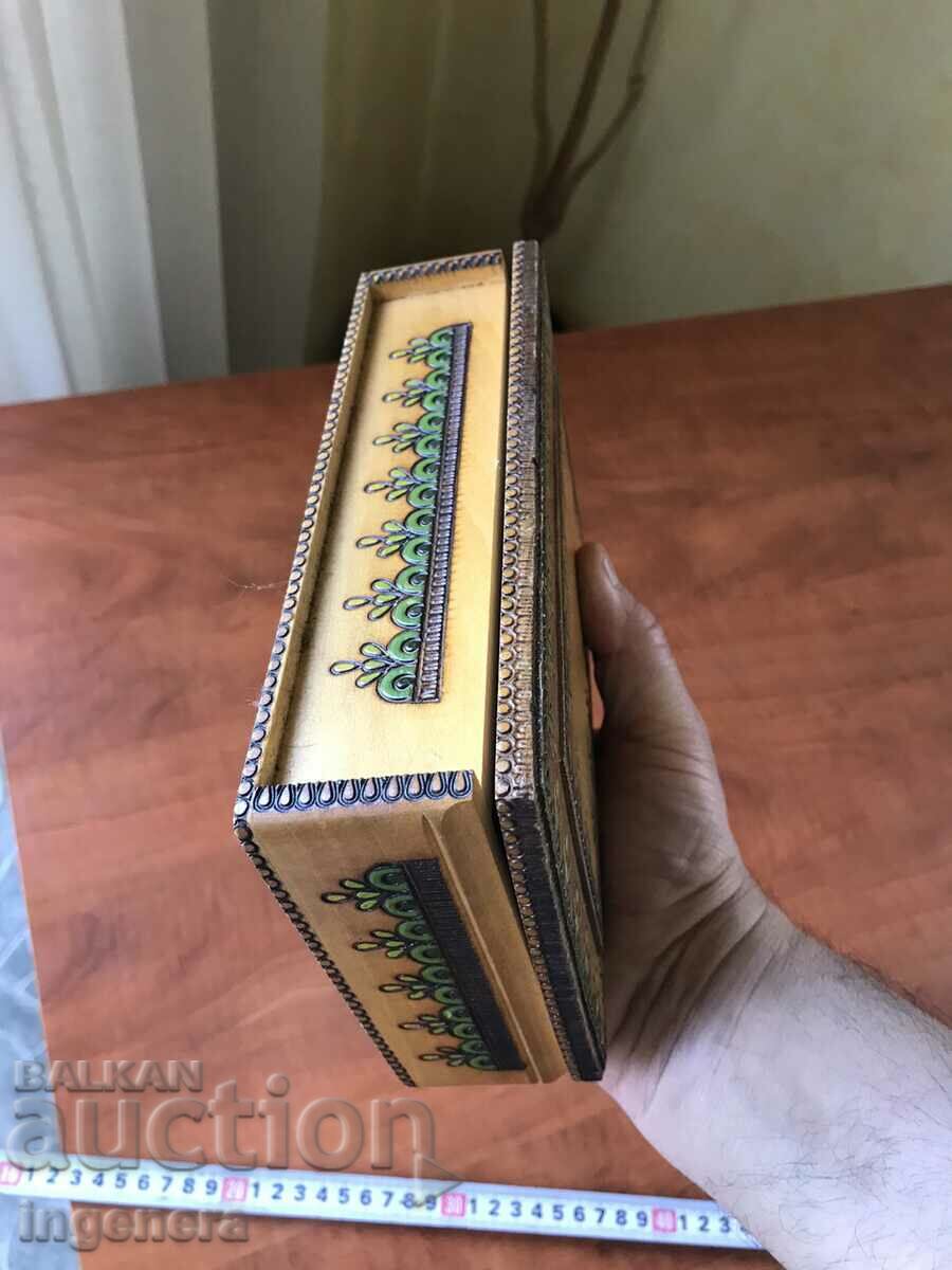 BOX WOOD PYROGRAPH DRAWING ANTIQUE FROM SOCA MOSTRA - 5 BOX WOOD PYROGRAPH DRAWING ANTIQUE FROM SOCA MOSTRA - 5