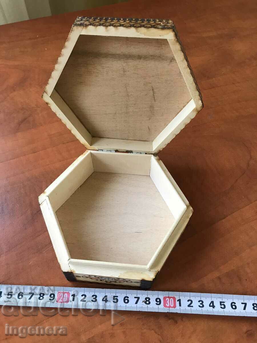 Auction  BOX WOOD PYROGRAPH DRAWING ANTIQUE FROM SOCA MOSTRA