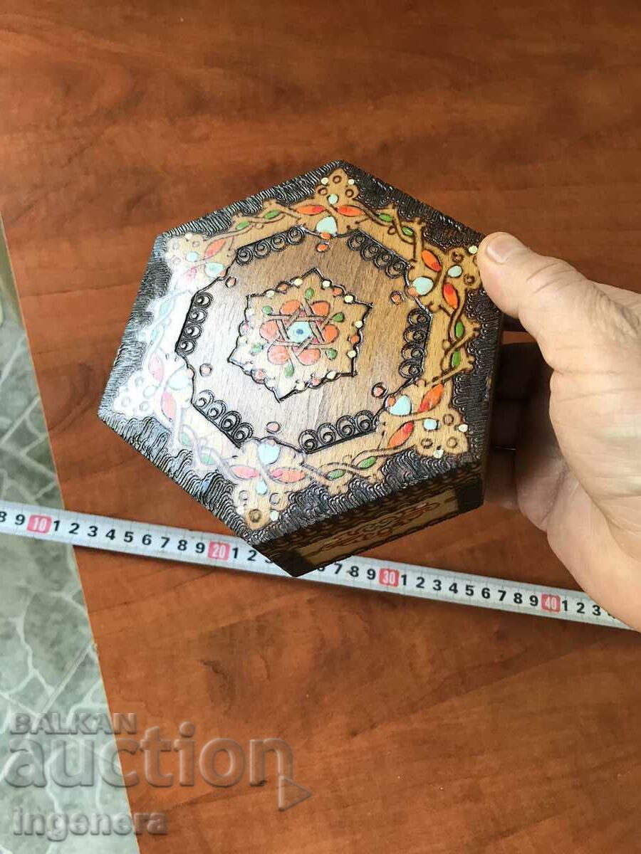 Delivery of BOX WOOD PYROGRAPH DRAWING ANTIQUE FROM SOCA MOSTRA