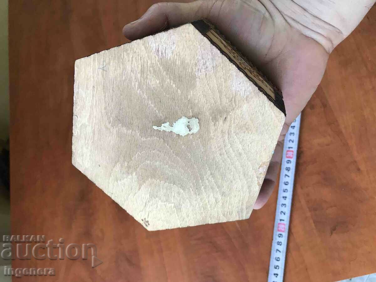 BOX WOOD PYROGRAPH DRAWING ANTIQUE FROM SOCA MOSTRA - 6