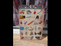 Metal sign miscellaneous camping tent binoculars compass boat ra