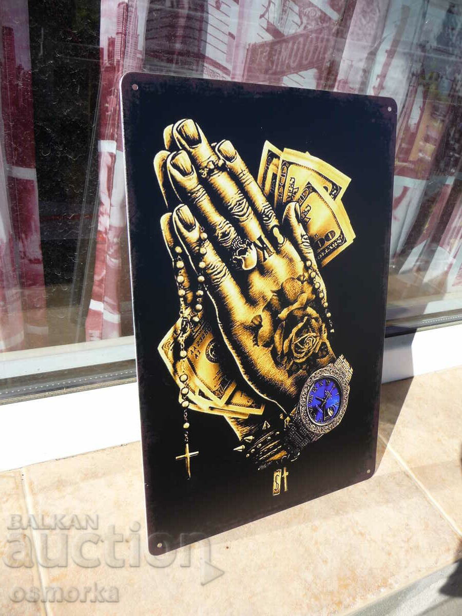 Metal plate miscellaneous Prayer tattoos rosary dollars hour with price 18.00 BGN | € 9.20 Metal plate miscellaneous Prayer tattoos rosary dollars hour with price 18.00 BGN | € 9.20