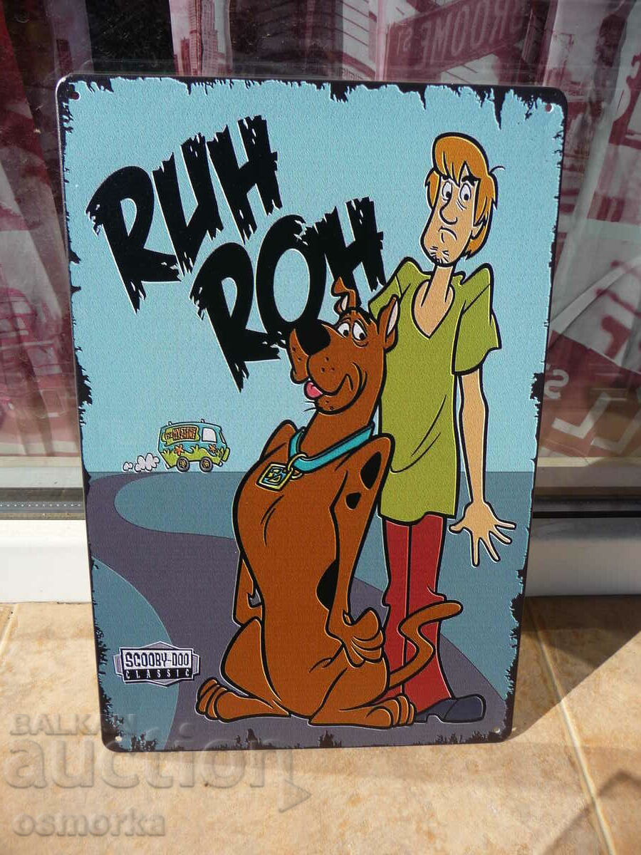 Placă de metal diverse Scooby Doo Scooby Doo Shaggy animație misterioasă