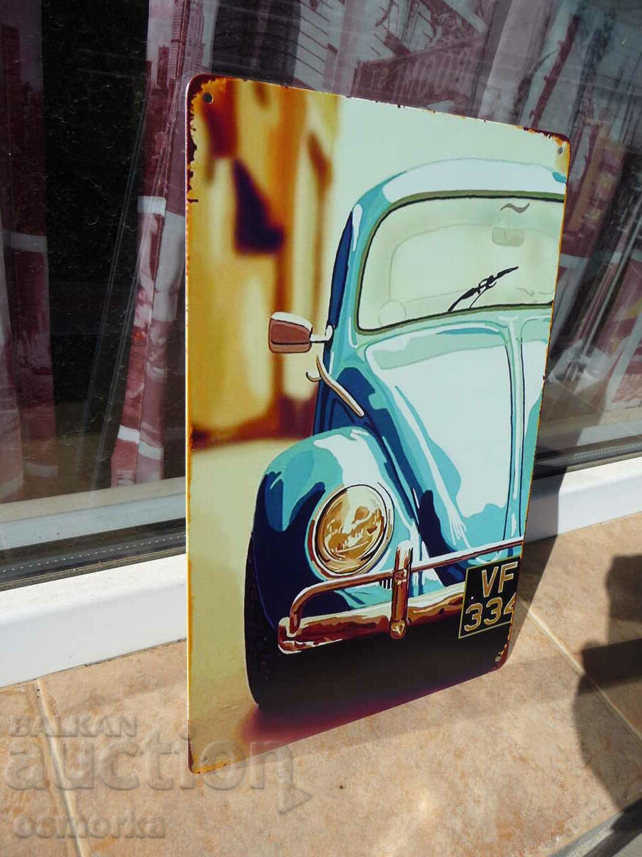 Volkswagen Beetle metal plate Volkswagen turtle with price 18.00 BGN | € 9.20
